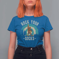 Funny Down Syndrome Awareness Bigfoot T Shirt For Women Rock Your Socks