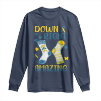 Down Right Amazing Long Sleeve Shirt Down Syndrome Awareness Socks Ribbon