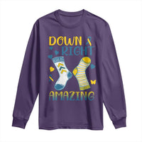 Down Right Amazing Long Sleeve Shirt Down Syndrome Awareness Socks Ribbon