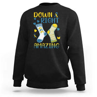 Down Right Amazing Sweatshirt Down Syndrome Awareness Socks Ribbon