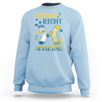 Down Right Amazing Sweatshirt Down Syndrome Awareness Socks Ribbon