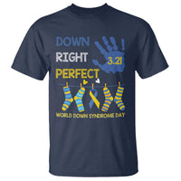 Down Right Perfect T Shirt March 21 World Down Syndrome Day Socks