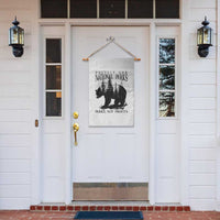 Protect Our National Parks Not Profits Garden Flag Vintage Forest Bear - Wonder Print Shop