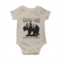 Protect Our National Parks Not Profits Baby Onesie Vintage Forest Bear