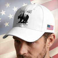Protect Our National Parks Not Profits Baseball Cap Vintage Forest Bear