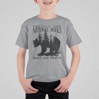 Protect Our National Parks Not Profits T Shirt For Kid Vintage Forest Bear