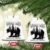 Protect Our National Parks Not Profits Ceramic Ornament Vintage Forest Bear - Wonder Print Shop