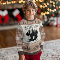 Protect Our National Parks Not Profits Ugly Christmas Sweater Vintage Forest Bear - Wonder Print Shop