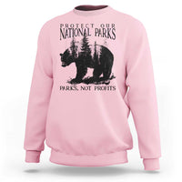 Protect Our National Parks Not Profits Sweatshirt Vintage Forest Bear