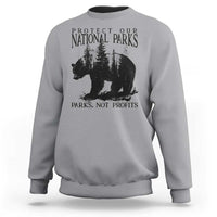 Protect Our National Parks Not Profits Sweatshirt Vintage Forest Bear