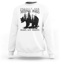 Protect Our National Parks Not Profits Sweatshirt Vintage Forest Bear