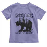 Protect Our National Parks Not Profits Toddler T Shirt Vintage Forest Bear