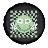 Funny Green Smile Face Eggs Bacon Breakfast St Patrick's Day Spare Tire Cover