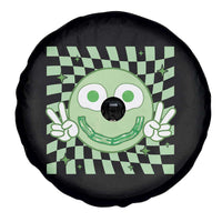 Funny Green Smile Face Eggs Bacon Breakfast St Patrick's Day Spare Tire Cover