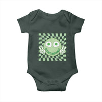 Funny Green Smile Face Eggs Bacon Breakfast St Patrick's Day Baby Onesie