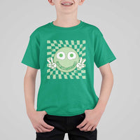 Funny Green Smile Face Eggs Bacon Breakfast St Patrick's Day T Shirt For Kid