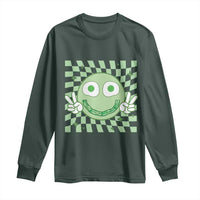 Funny Green Smile Face Eggs Bacon Breakfast St Patrick's Day Long Sleeve Shirt