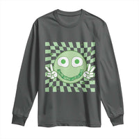Funny Green Smile Face Eggs Bacon Breakfast St Patrick's Day Long Sleeve Shirt