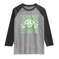 Funny Green Smile Face Eggs Bacon Breakfast St Patrick's Day Raglan Shirt