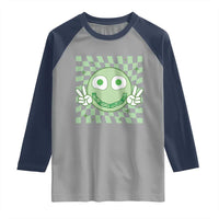 Funny Green Smile Face Eggs Bacon Breakfast St Patrick's Day Raglan Shirt