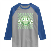 Funny Green Smile Face Eggs Bacon Breakfast St Patrick's Day Raglan Shirt