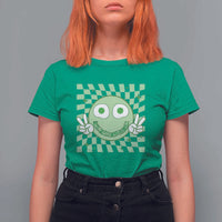 Funny Green Smile Face Eggs Bacon Breakfast St Patrick's Day T Shirt For Women