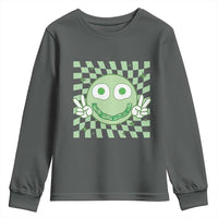 Funny Green Smile Face Eggs Bacon Breakfast St Patrick's Day Youth Sweatshirt