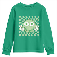 Funny Green Smile Face Eggs Bacon Breakfast St Patrick's Day Youth Sweatshirt