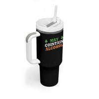 Funny May Contain Alcohol Tumbler With Handle Irish Beer Drinking St Patrick's Day Shamrock - Wonder Print Shop