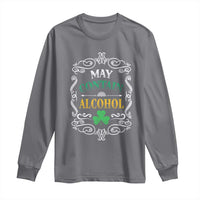 Funny May Contain Alcohol Long Sleeve Shirt Irish Beer Drinking St Patrick's Day