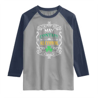 Funny May Contain Alcohol Raglan Shirt Irish Beer Drinking St Patrick's Day