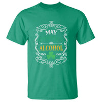 Funny May Contain Alcohol T Shirt Irish Beer Drinking St Patrick's Day