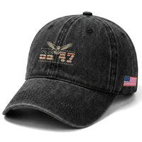Funny Vintage 86 47 Washed Cotton Baseball Cap Eagle Vintage American Flag