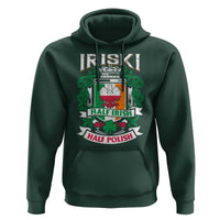 Iriski Half Irish Half Polish Hoodie Polish St Patricks Day Eagle
