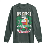 Iriski Half Irish Half Polish Long Sleeve Shirt Polish St Patricks Day Eagle