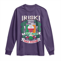 Iriski Half Irish Half Polish Long Sleeve Shirt Polish St Patricks Day Eagle