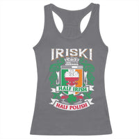 Iriski Half Irish Half Polish Racerback Tank Top Polish St Patricks Day Eagle