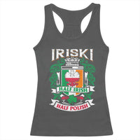 Iriski Half Irish Half Polish Racerback Tank Top Polish St Patricks Day Eagle