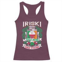 Iriski Half Irish Half Polish Racerback Tank Top Polish St Patricks Day Eagle