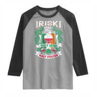 Iriski Half Irish Half Polish Raglan Shirt Polish St Patricks Day Eagle