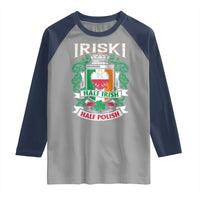 Iriski Half Irish Half Polish Raglan Shirt Polish St Patricks Day Eagle