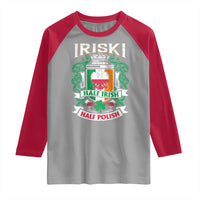 Iriski Half Irish Half Polish Raglan Shirt Polish St Patricks Day Eagle
