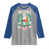 Iriski Half Irish Half Polish Raglan Shirt Polish St Patricks Day Eagle