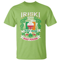 Iriski Half Irish Half Polish T Shirt Polish St Patricks Day Eagle