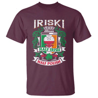 Iriski Half Irish Half Polish T Shirt Polish St Patricks Day Eagle