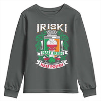 Iriski Half Irish Half Polish Youth Sweatshirt Polish St Patricks Day Eagle
