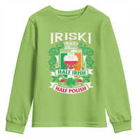 Iriski Half Irish Half Polish Youth Sweatshirt Polish St Patricks Day Eagle