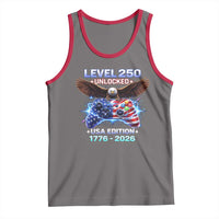 USA 250th Anniversary Gamer Tank Top Level 250 USA Edition 1776 2026 Bald Eagle