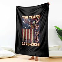 250th Anniversary USA Patriotic Throw Blanket 250 Years We The People Vintage Bald Eagle
