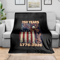 250th Anniversary USA Patriotic Throw Blanket 250 Years We The People Vintage Bald Eagle